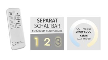 Deckenleuchte Just light. (leuchtendirekt) aus Metall in Schwarz JUST LIGHT. Leuchten Serie Vertigo schwarzes Metall & Acryl - Durchmesser ca. 45 cm