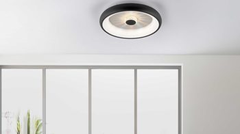 Deckenleuchte Just light. (leuchtendirekt) aus Metall in Schwarz JUST LIGHT. Leuchten Serie Vertigo schwarzes Metall & Acryl - Durchmesser ca. 45 cm