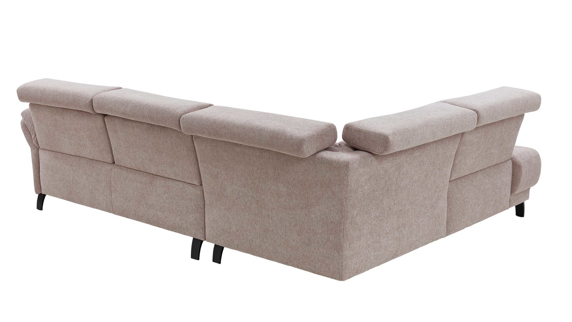 Ecksofa Dietsch. aus Stoff in Rosa Polsterprogramm Rhodos - Ecksofa rosefarbener Stoff Mito - ca. 210 x 290 cm