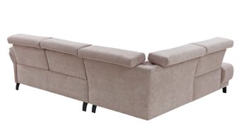 Ecksofa Dietsch. aus Stoff in Rosa Polsterprogramm Rhodos - Ecksofa rosefarbener Stoff Mito - ca. 210 x 290 cm
