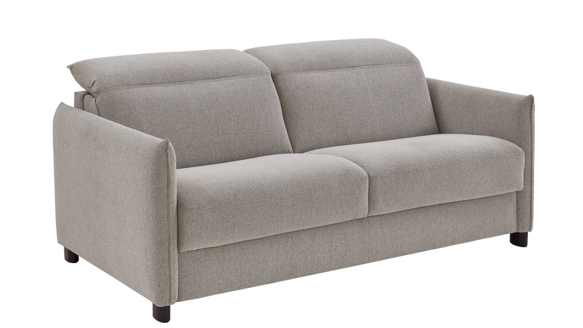 Schlafsofa Bali aus Stoff in Beige Schlafsofa Florenz beiger Bezug 2504 & Holzfüße 673 - Breite ca. 188 cm