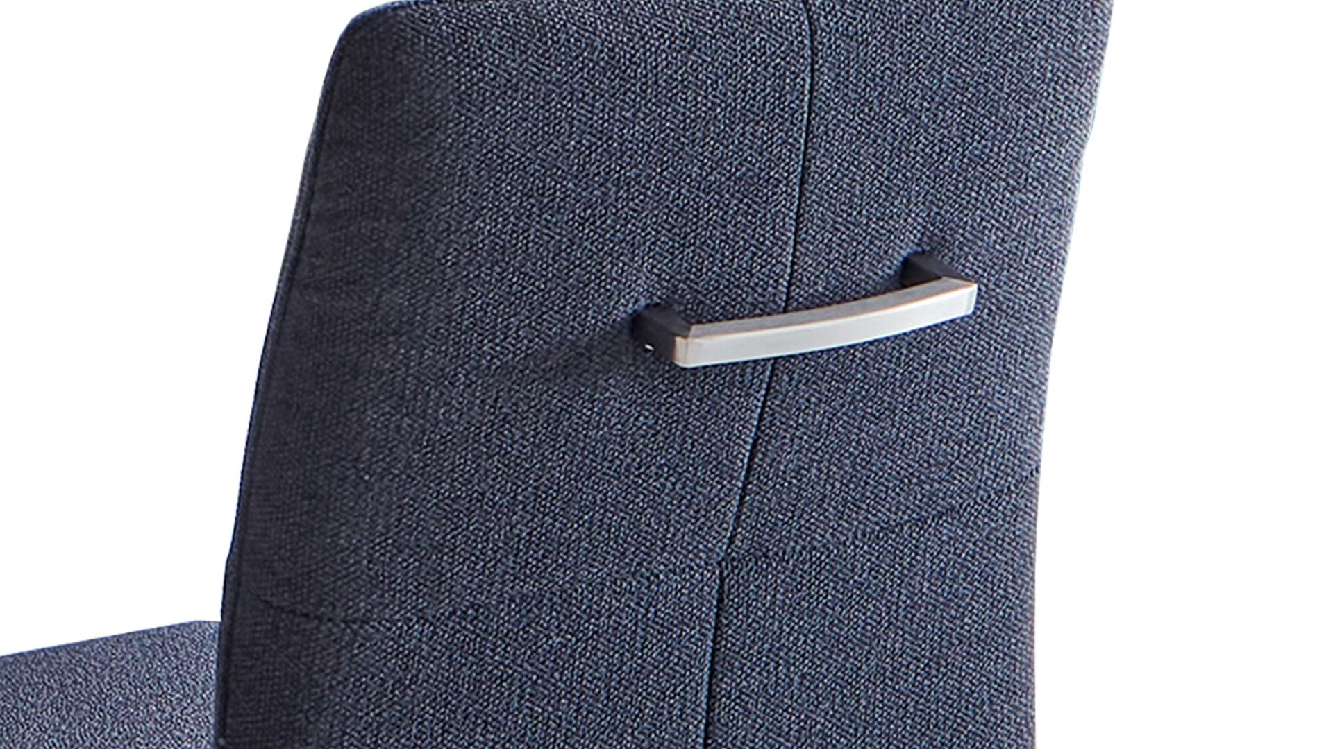 Schwingstuhl combinessa aus Stoff in Blau Combinessa Serie Ganza - Schwingstuhl 6511 blauer Stoffbezug Q2 2250-60 & Edelstahlgestell B