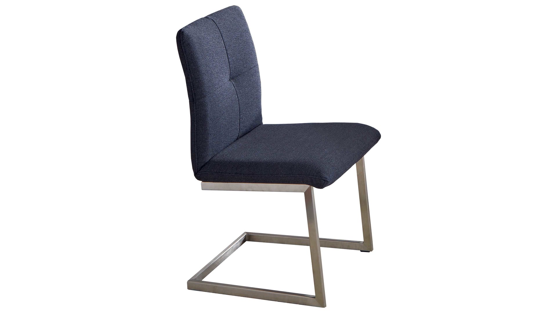 Schwingstuhl combinessa aus Stoff in Blau Combinessa Serie Ganza - Schwingstuhl 6511 blauer Stoffbezug Q2 2250-60 & Edelstahlgestell B