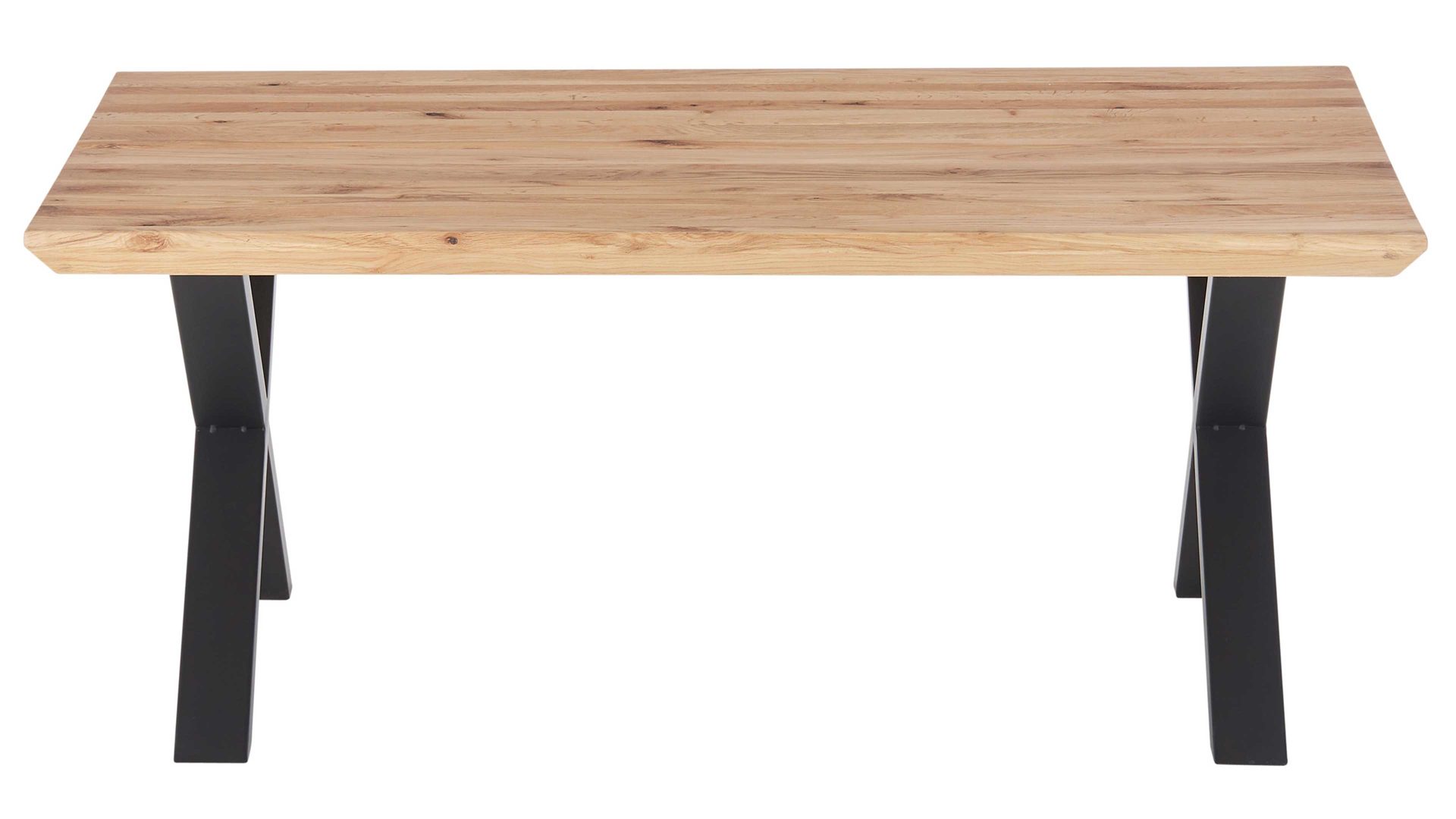 Couchtisch A better place furniture aus Holz in Holzfarben Couchtisch Asola Eiche & schwarzes Metall - ca. 110 x 70 cm