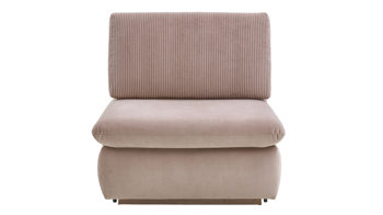 Schlafsessel Restyl aus Stoff in Rosa Schlafsessel Emma rosafarbener Stoffbezug 6565 & Rollen - Breite ca. 90 cm