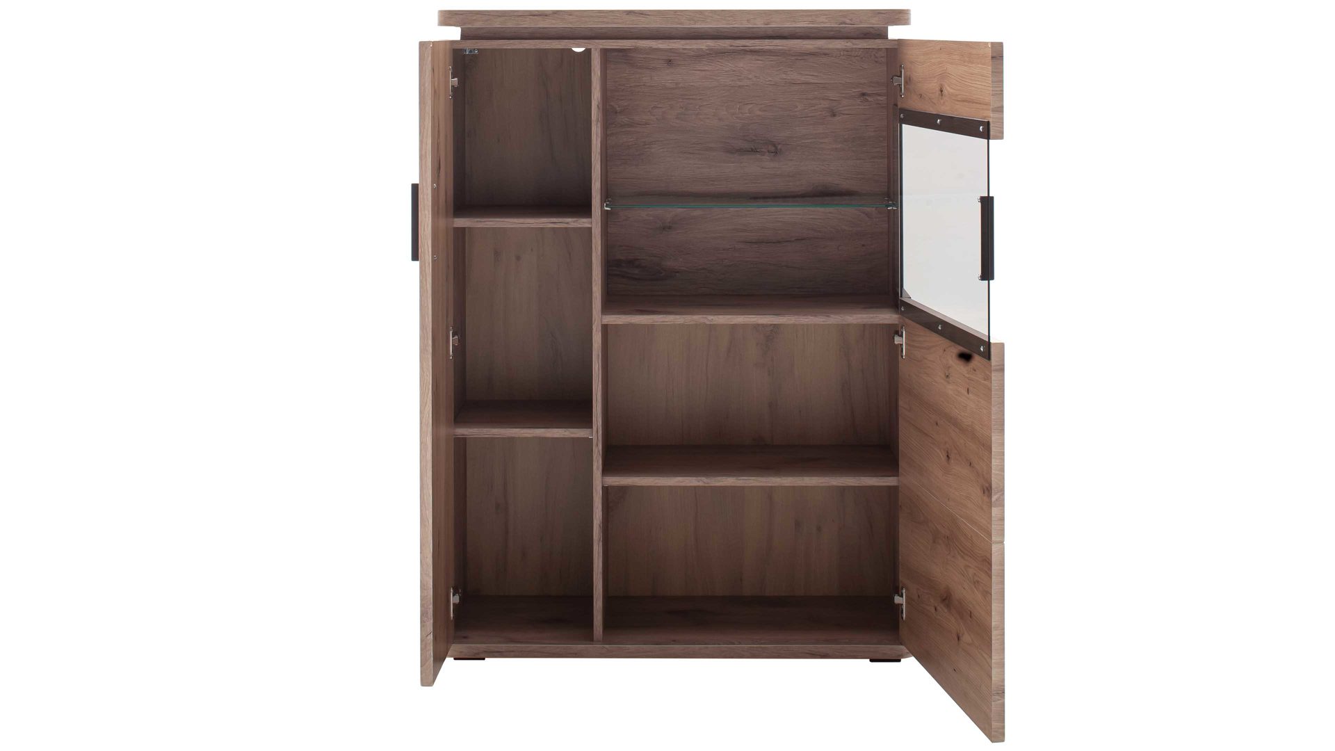 Highboard Mca furniture aus Holz in Holzfarben Wohnprogramm Modena - Highboard Viking Eiche - zwei Türen, Breite ca. 90 cm