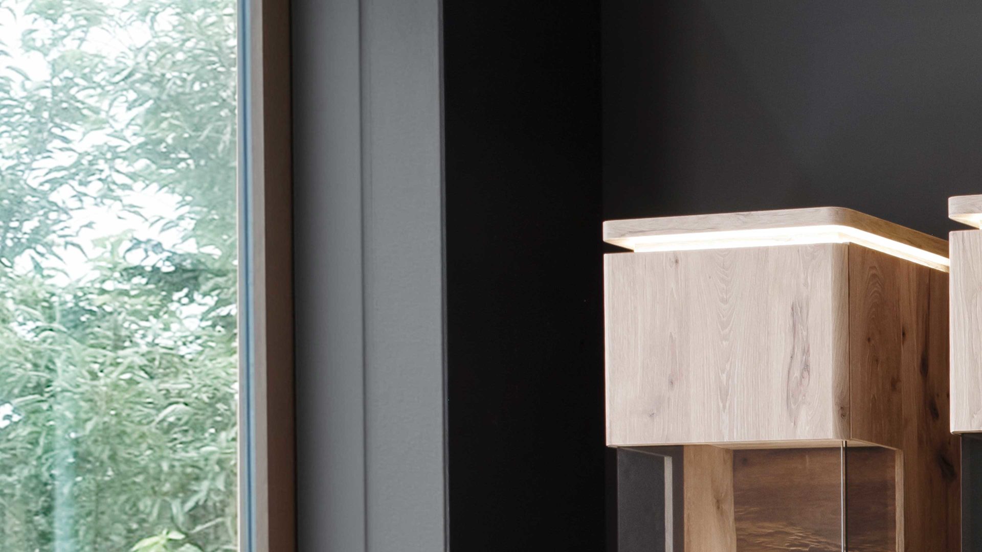 Wohnwand Mca furniture aus Holz in Holzfarben Wohnprogramm Modena - Wohnwand Set 2 Viking Eiche - vierteilig, Breite ca. 330 cm