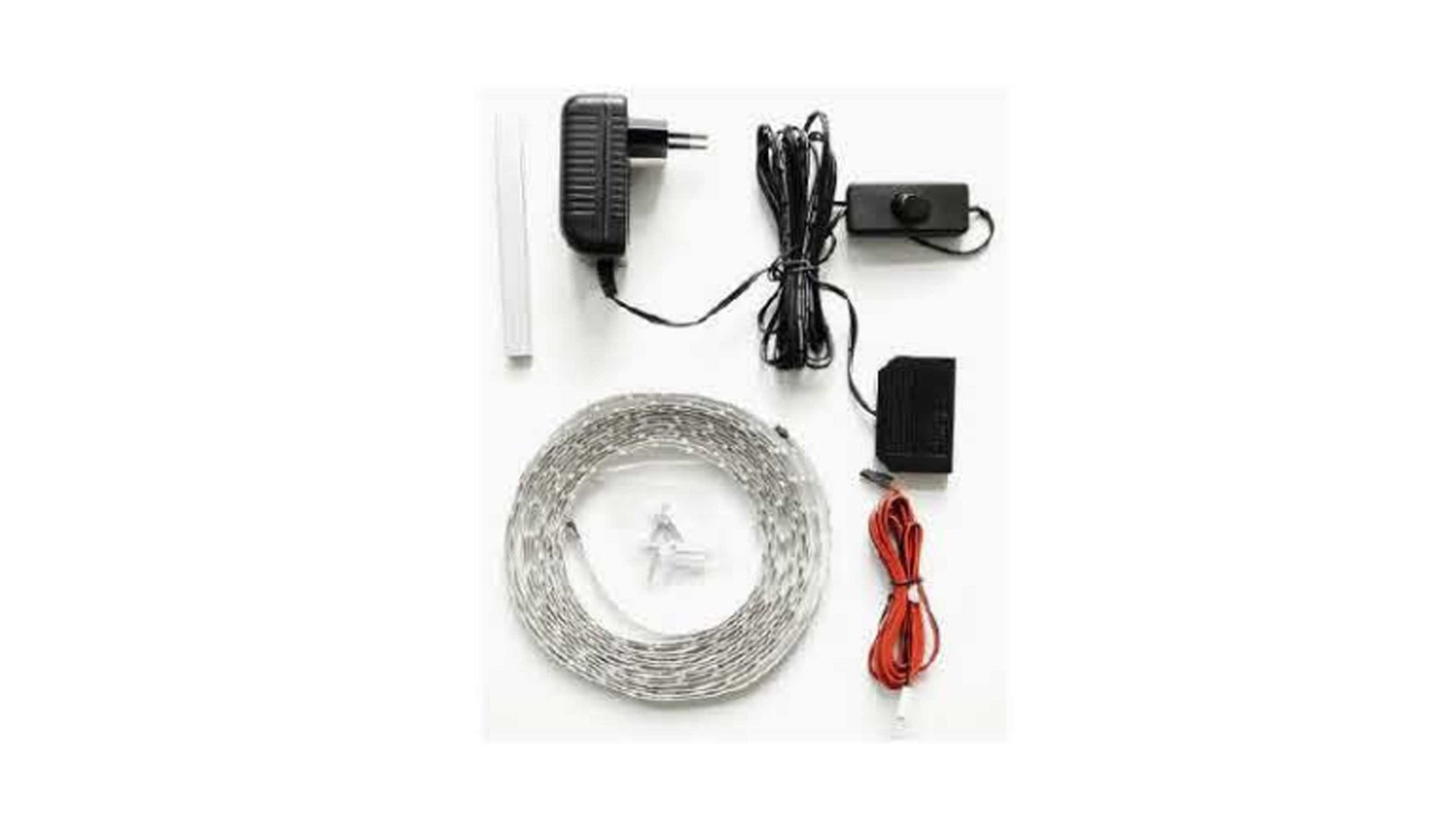 LED-Beleuchtung Mca furniture aus Kunststoff in Weiß Wohnprogramm Modena - LED-Bandbeleuchtung vierteilig