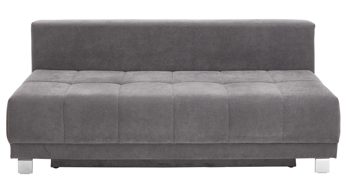 Schlafsofa Restyl aus Stoff in Grau Schlafsofa Lilo grauer Bezug 6839 & Chromfüße - Breite ca. 202 cm