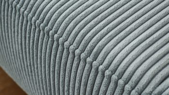 Schlafsofa Restyl aus Stoff in Hellgrau Schlafsofa Sandy grauer Breitcord 6564 & schwarze Metallfüße - Breite ca. 193 cm