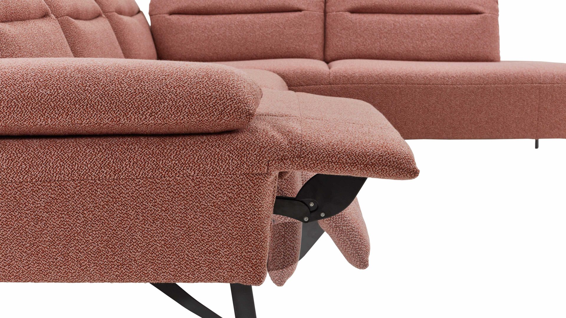 Ecksofa Himolla aus Stoff in Rot himolla Ecksofa Signa mit Funktionen roter Stoffbezug & Metallfüße - ca. 291 x 230 cm