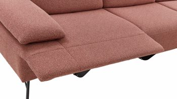 Ecksofa Himolla aus Stoff in Rot himolla Ecksofa Signa mit Funktionen roter Stoffbezug & Metallfüße - ca. 291 x 230 cm