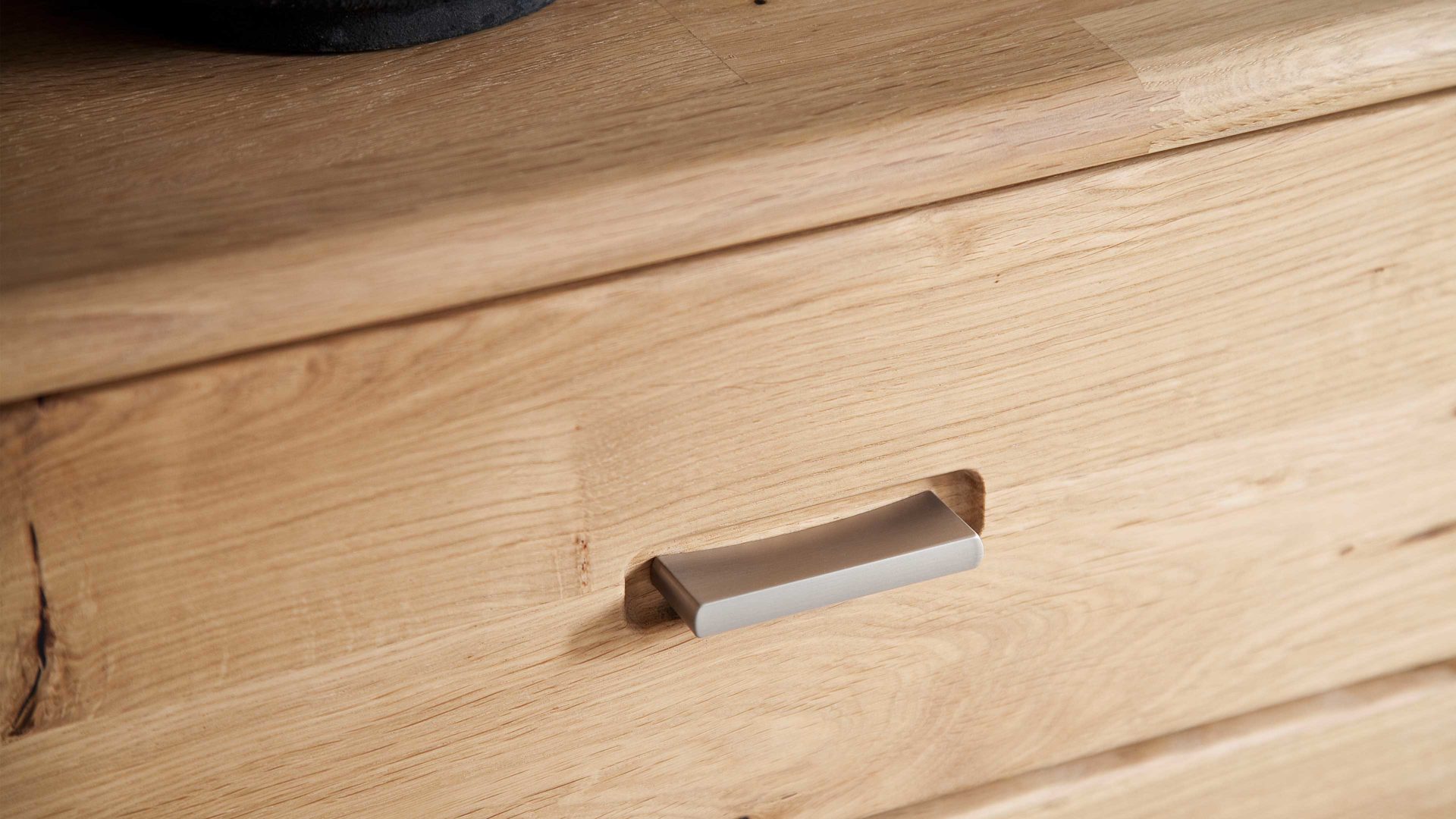 Highboard Mca furniture aus Holz in Holzfarben Highboard Ravello biancofarbene Balkeneiche – drei Türen