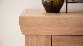 Vitrine Mca furniture aus Holz in Holzfarben Wohnprogramm Meran - Vitrine Balkeneiche & Anthrazit – eine Tür, ca. 74 x 211 cm