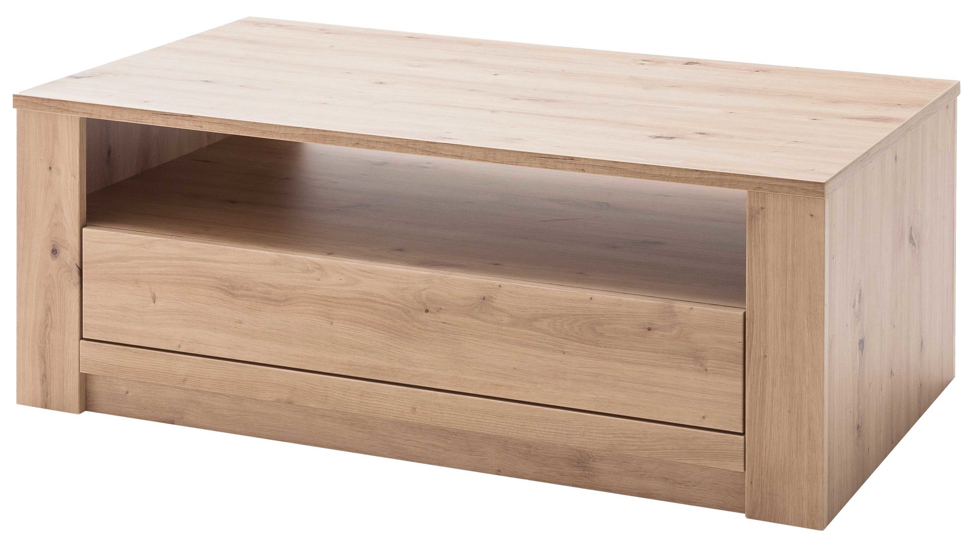 Couchtisch Mca furniture aus Holz in Holzfarben Wohnprogramm Meran - Couchtisch Balkeneiche – eine Schublade, ca. 115 x 70 cm