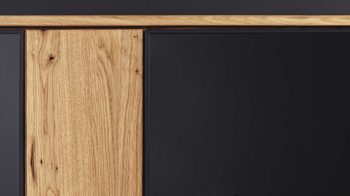 Sideboard Mca furniture aus Holz in Holzfarben Wohnprogramm Arezzo - Sideboard Wildeiche & Anthrazit - zwei Türen, drei Schubladen, Breite ca. 180 cm