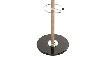 Standgarderobe Haku aus Metall in Holzfarben Garderobenständer eichefarbenes Metall - Höhe ca. 171 cm