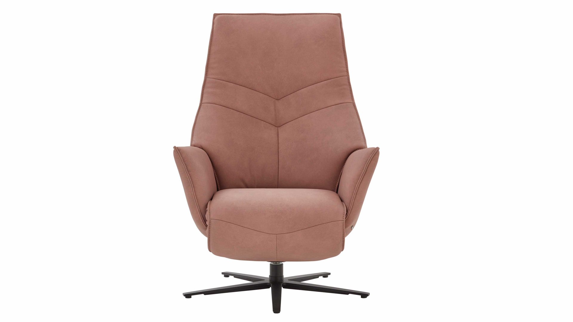 Relaxsessel Himolla aus Leder in Rosa himolla Relaxsessel 7911-S-Lounger lachsfarbener Lederbezug & Sternfuß