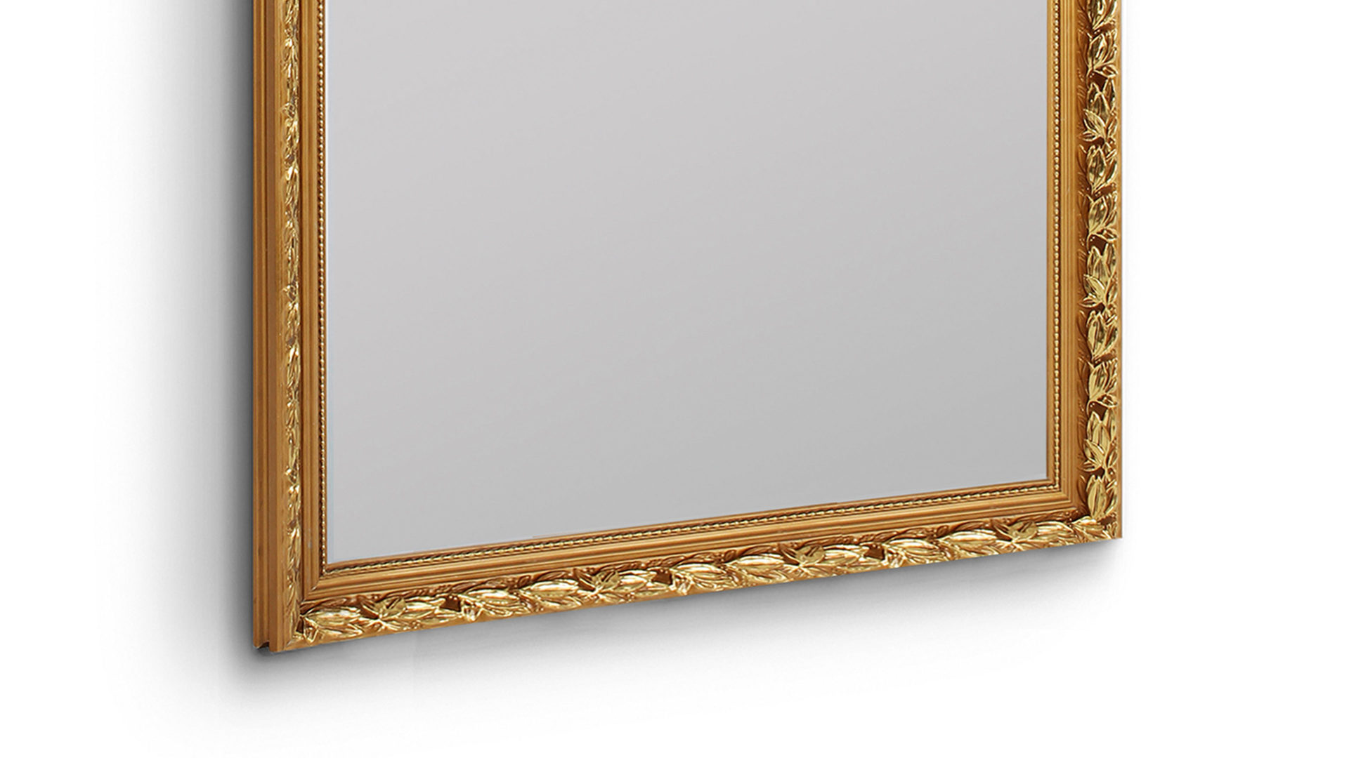 Wandspiegel Mirrors and more aus Spiegel in Gold Rahmenspiegel Sonja Gold - ca. 100 x 200 cm