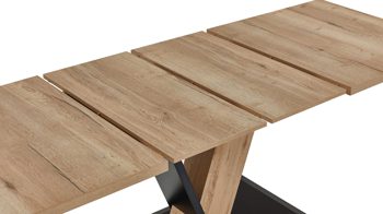 Auszugtisch Niehoff sitzmoebel aus Holz in Holzfarben NIEHOFF SITZMÖBEL Auszugtisch Victory Wildeiche & Schwarz - ca. 160 - 240 x 90 cm