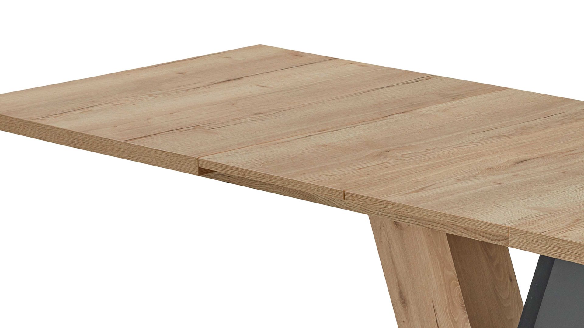 Auszugtisch Niehoff sitzmoebel aus Holz in Holzfarben NIEHOFF SITZMÖBEL Auszugtisch Victory Wildeiche & Schwarz - ca. 160 - 240 x 90 cm