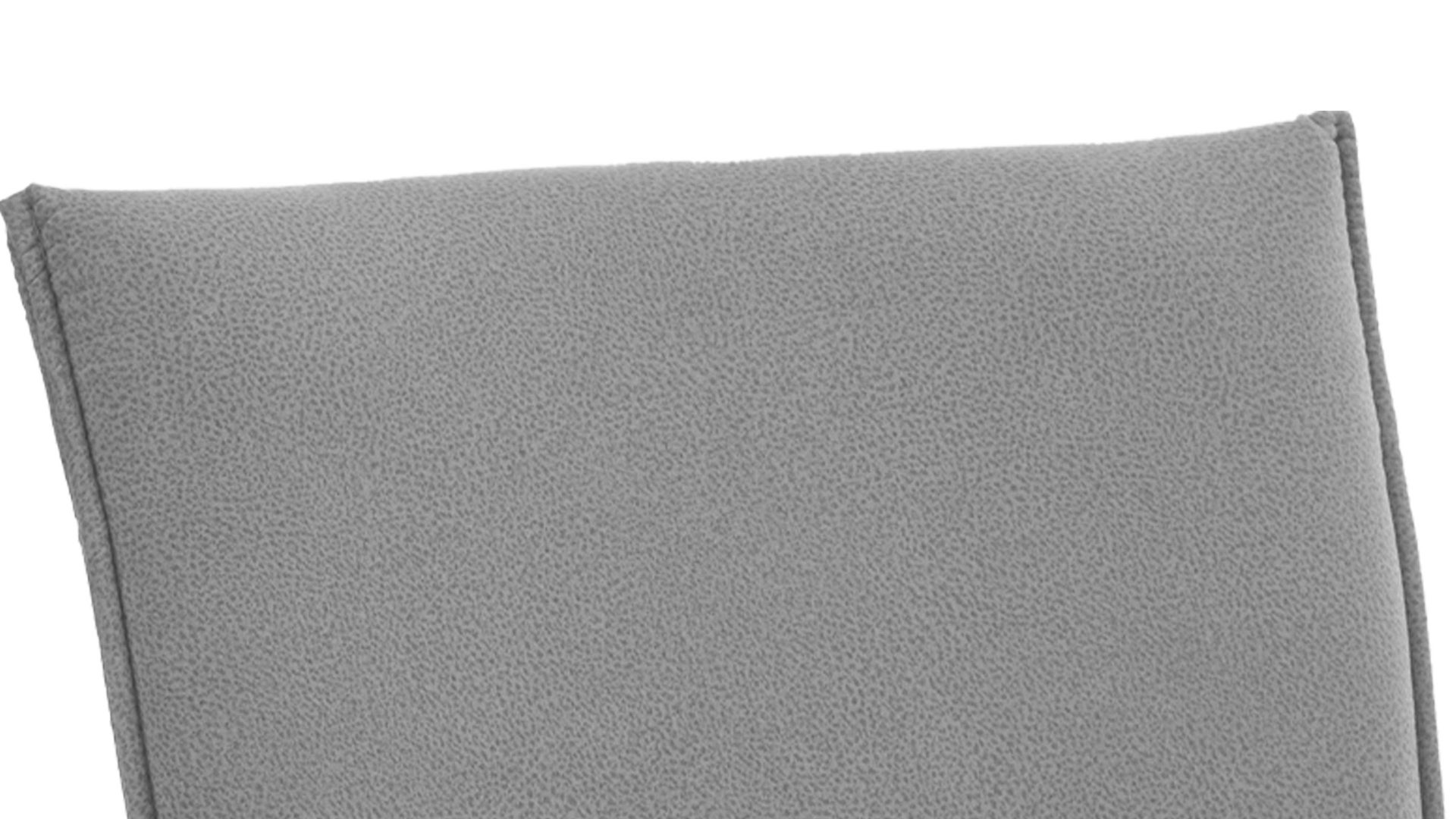 Schwingstuhl Niehoff sitzmoebel aus Kunstfaser in Grau NIEHOFF SITZMÖBEL Serie Leonie - Schwingstuhl platingraue Mikrofaser 719 & schwarzes Eisen