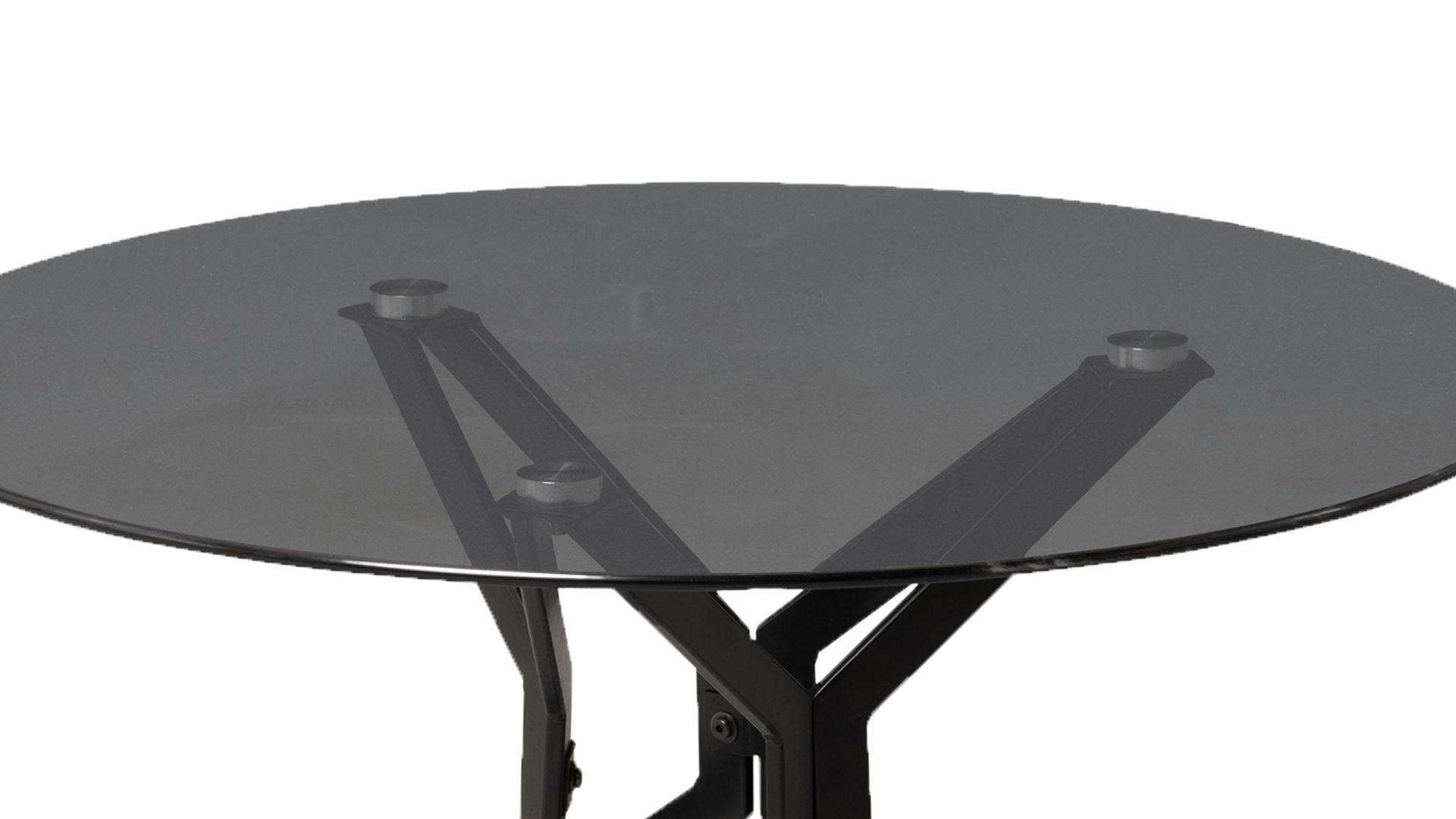 Couchtisch M2 kollektion aus Glas in Dunkelgrau Couchtisch Miri 2 Grau & Schwarz – Durchmesser ca. 80 cm