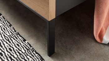 Bettgestell Wiemann | oeseder aus Holz in Dunkelgrau WIEMANN Schlafzimmerprogramm Alabama - Bettgestell Graphit & Eiche Bianco - Liegefläche ca. 180 x 200 cm