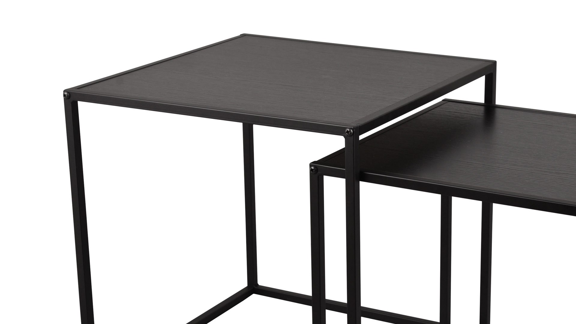 Beistelltisch-Set Mirrors and more aus MDF Metall in Schwarz Beistelltisch Judith Schwarz - zweiteilig