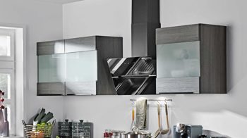 Einbauküche Express küchen aus Holz in Rot EXPRESS KÜCHEN Einbauküche Win mit Einbaugeräten Kaminrot & Eiche Grau - Stellfläche ca. 305 x 230 cm