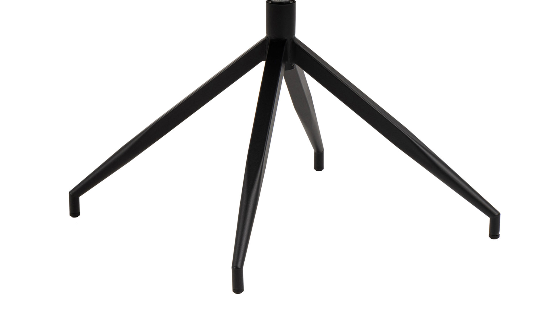 Vierfußstuhl Actona group aus Stoff in Beige Armlehnstuhl Brooke beiger Bezug Monza 60 & schwarzes Metall - drehbar