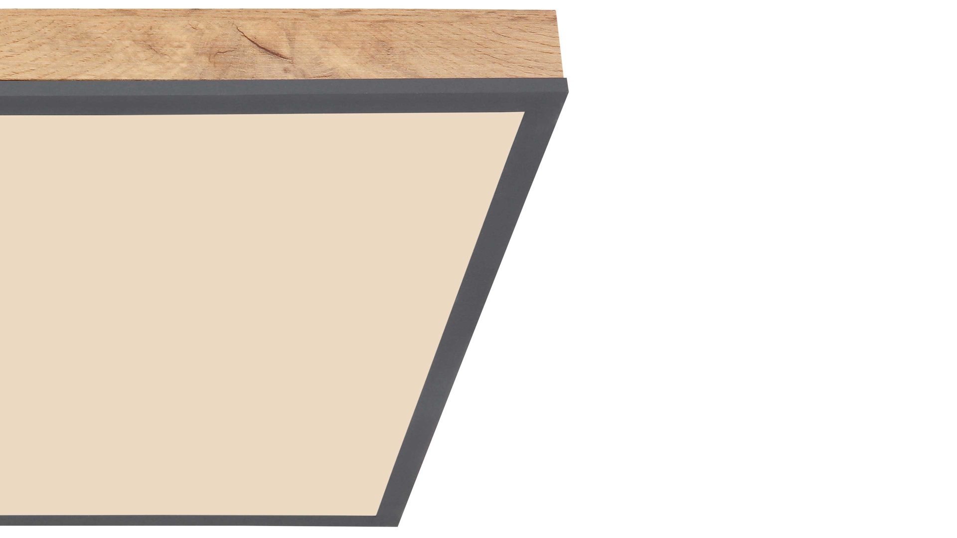 Deckenleuchte Globo lighting aus Holz in Holzfarben GLOBO Leuchten Serie Rodo - Deckenleuchte mit Farbwechsler Holz & Graphit – ca. 30 x 30 cm