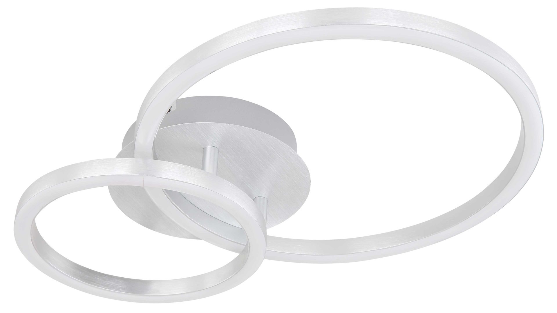 Deckenleuchte Globo lighting aus Metall in Aluminium GLOBO LIGHTING Leuchten Serie Reggy - Deckenlampe Aluminium & opalfarbenes Acryl - Länge ca. 42 cm