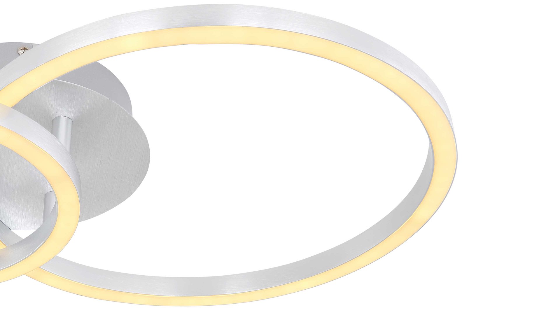 Deckenleuchte Globo lighting aus Metall in Aluminium GLOBO LIGHTING Leuchten Serie Reggy - Deckenlampe Aluminium & opalfarbenes Acryl - Länge ca. 42 cm