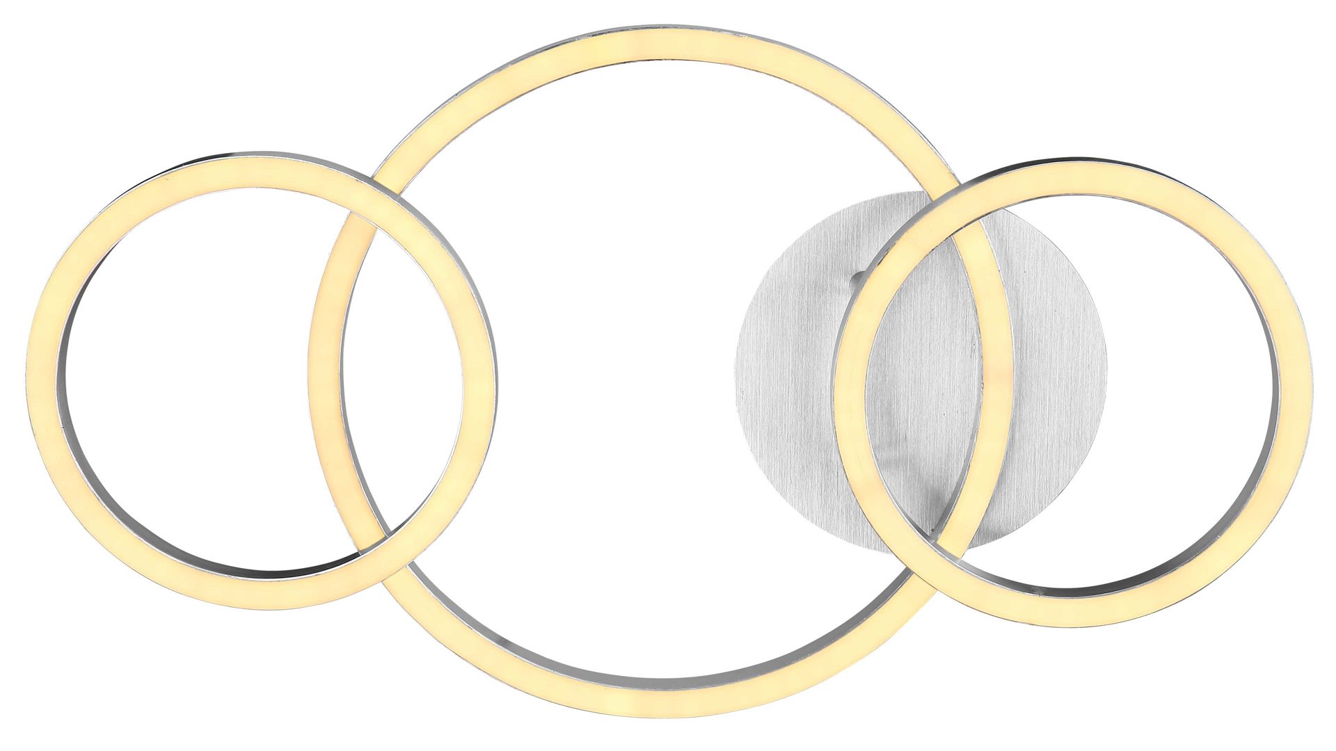 Deckenleuchte Globo lighting aus Metall in Aluminium GLOBO LIGHTING Leuchten Serie Reggy - Deckenlampe Aluminium & opalfarbenes Acryl - Länge ca. 55 cm