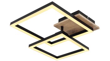 Deckenleuchte Globo lighting aus Metall in Schwarz GLOBO Deckenlampe Bossy mattschwarzes Metall - Länge ca. 53 cm