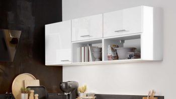 Einbauküche Express küchen aus Holz in Weiß EXPRESS KÜCHEN Einbauküche Star mit Einbaugeräten Hochglanz Weiß - Stellfläche ca. 305 x 185 cm