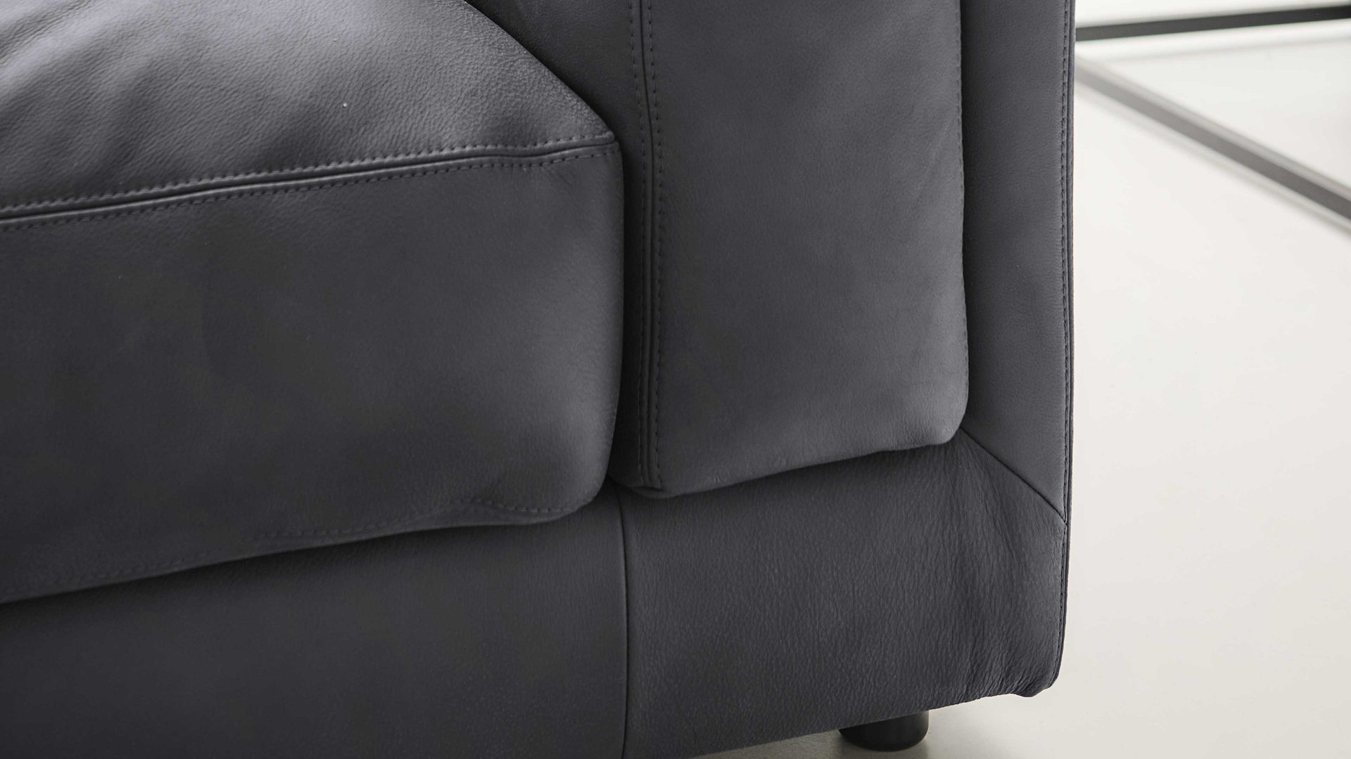 Bigsofa SOFAkultur aus Leder in Anthrazit SOFAkultur Programm SK 760 - Bigsofa anthrazitfarbenes Leder Movini - Länge ca. 294 cm