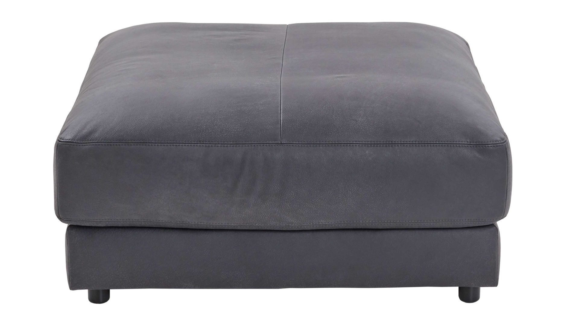 Polsterhocker SOFAkultur aus Leder in Anthrazit SOFAkultur Programm SK 760 - XL-Hocker anthrazitfarbenes Leder Movini - ca. 100 x 100 cm