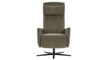 Relaxsessel COMFORT SMART aus Stoff in Dunkelgrün COMFORT SMART Polstersessel Calipso L grüner Strukturbezug Yelda & schwarzer Sternfuß 909