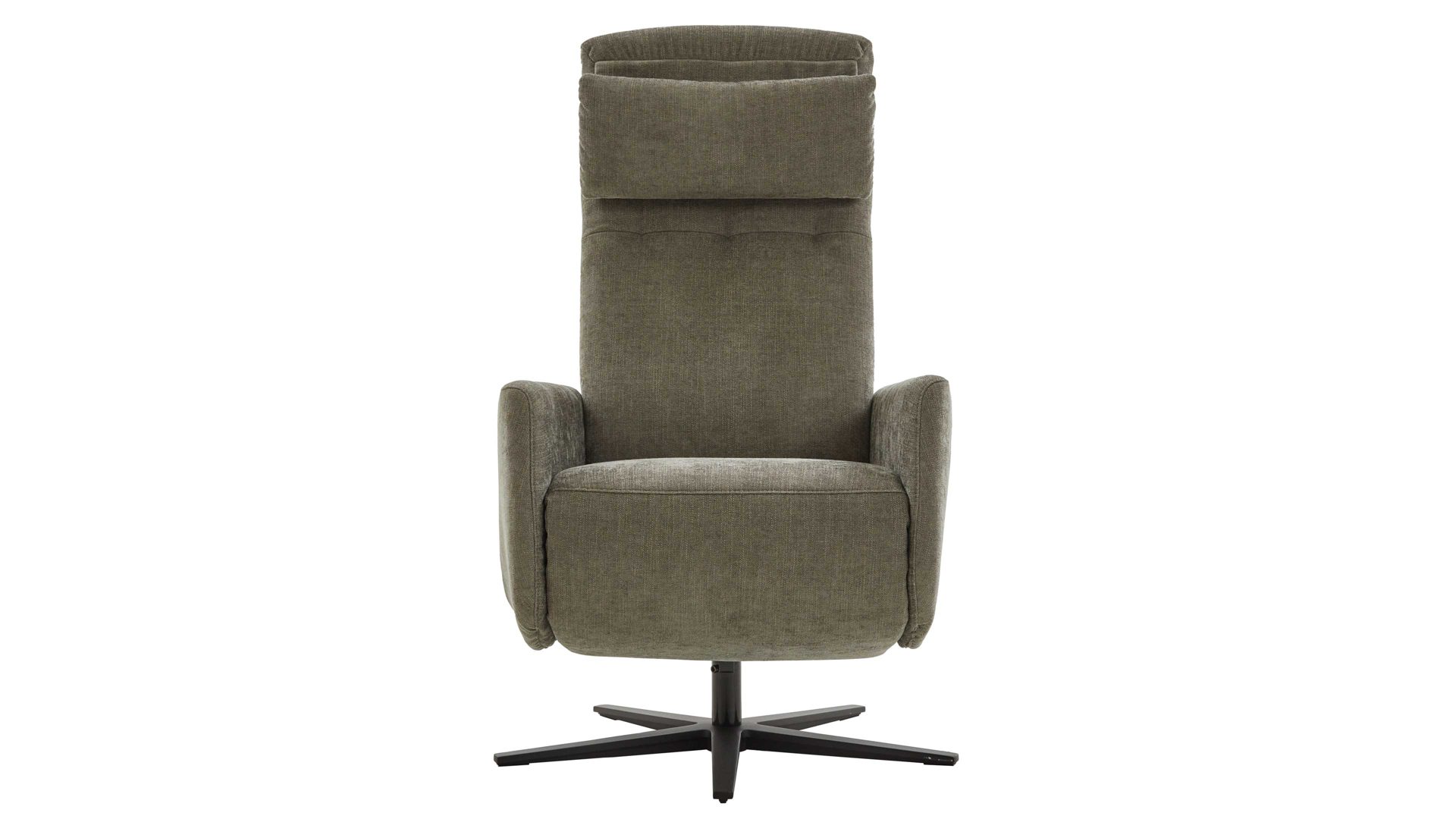 Relaxsessel COMFORT SMART aus Stoff in Dunkelgrün COMFORT SMART Polstersessel Calipso L grüner Strukturbezug Yelda & schwarzer Sternfuß 909