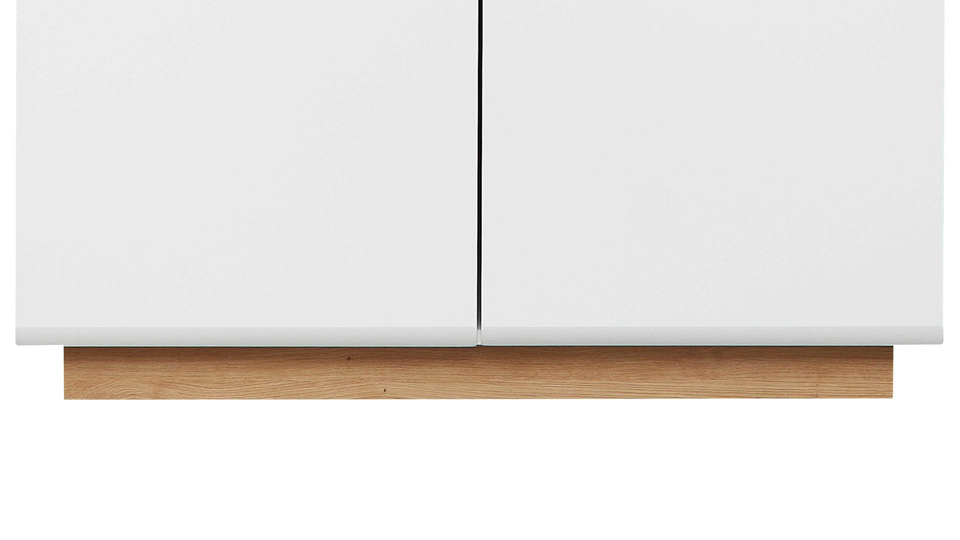 Highboard MIVIVO aus Holz in Weiß MIVIVO Wohnprogramm Fresno - Highboard Mattweiß & Artisan Eiche - zwei Türen, Breite ca. 110 cm