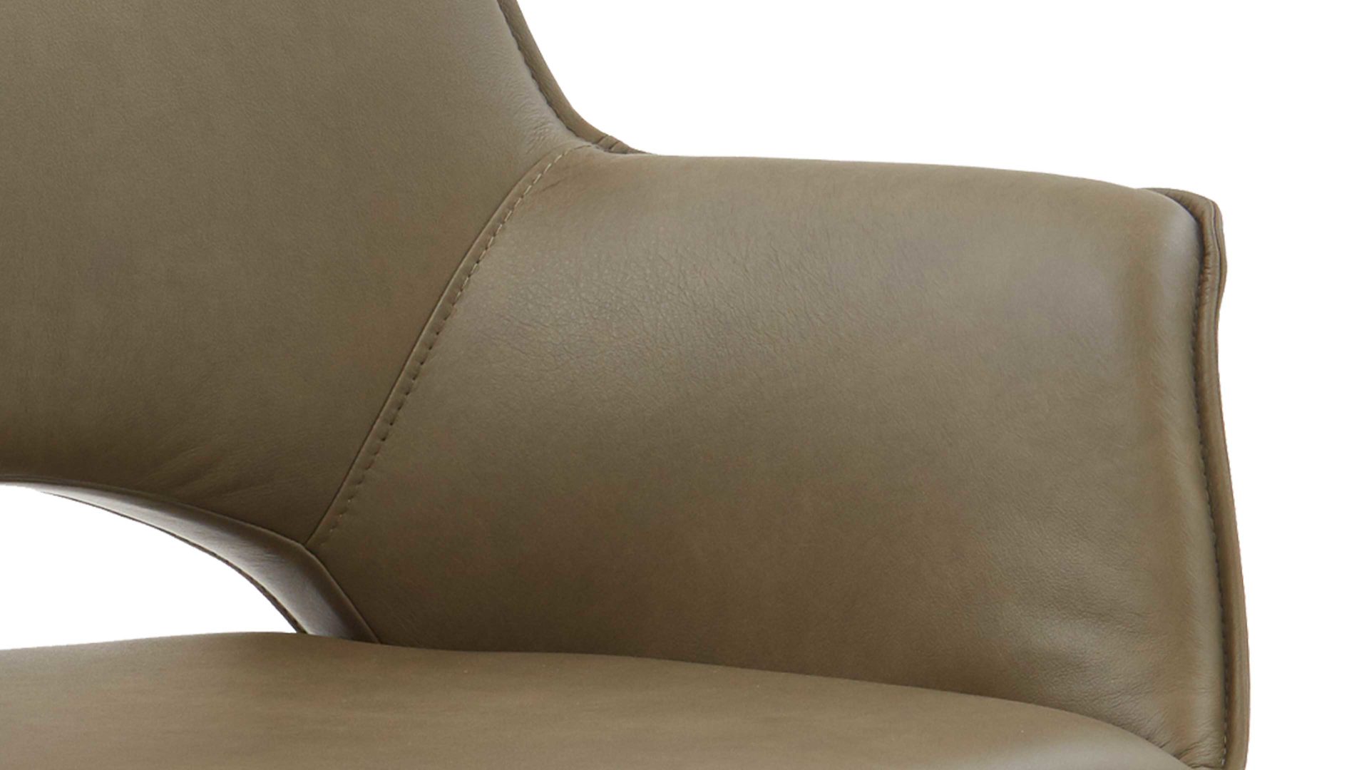 Vierfußstuhl Niehoff sitzmoebel aus Leder in Grau NIEHOFF SITZMÖBEL Armlehnstuhl Chester rauchgraues Leder Arcade Plus & schwarzes Eisen