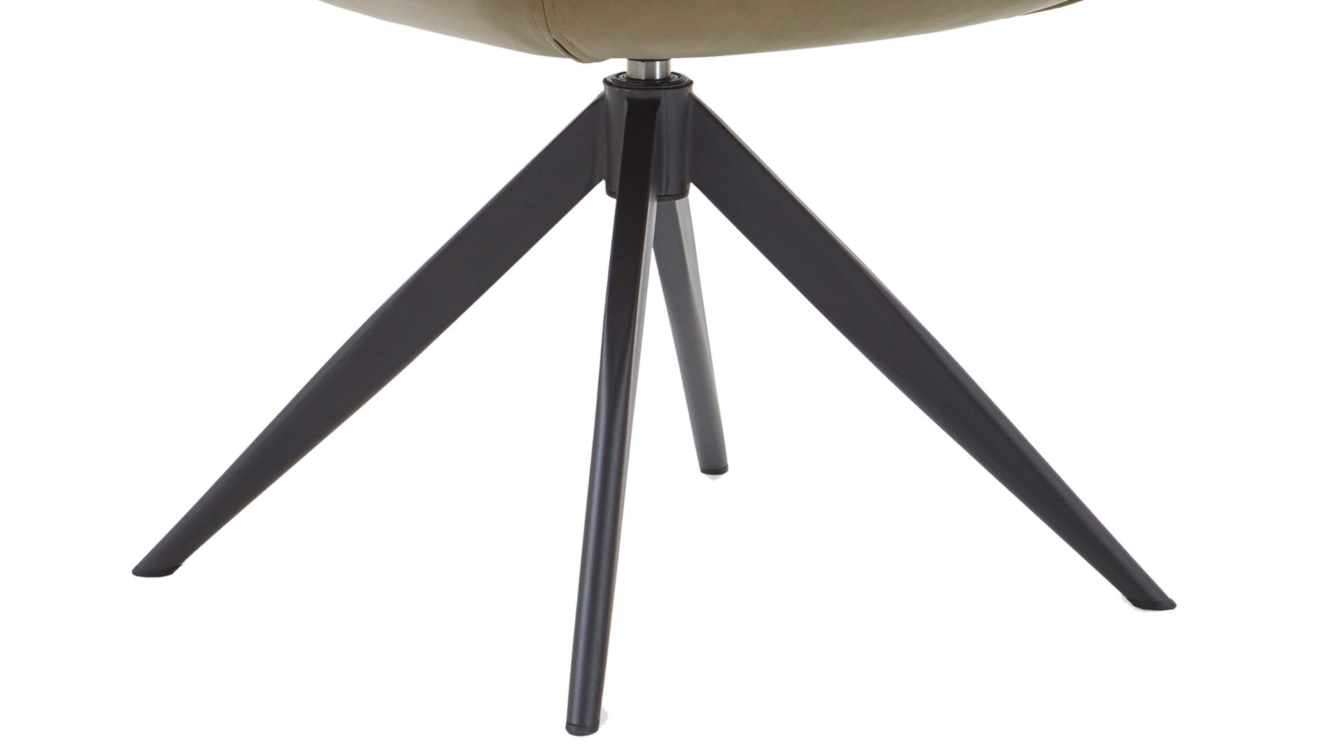 Vierfußstuhl Niehoff sitzmoebel aus Leder in Grau NIEHOFF SITZMÖBEL Armlehnstuhl Chester rauchgraues Leder Arcade Plus & schwarzes Eisen