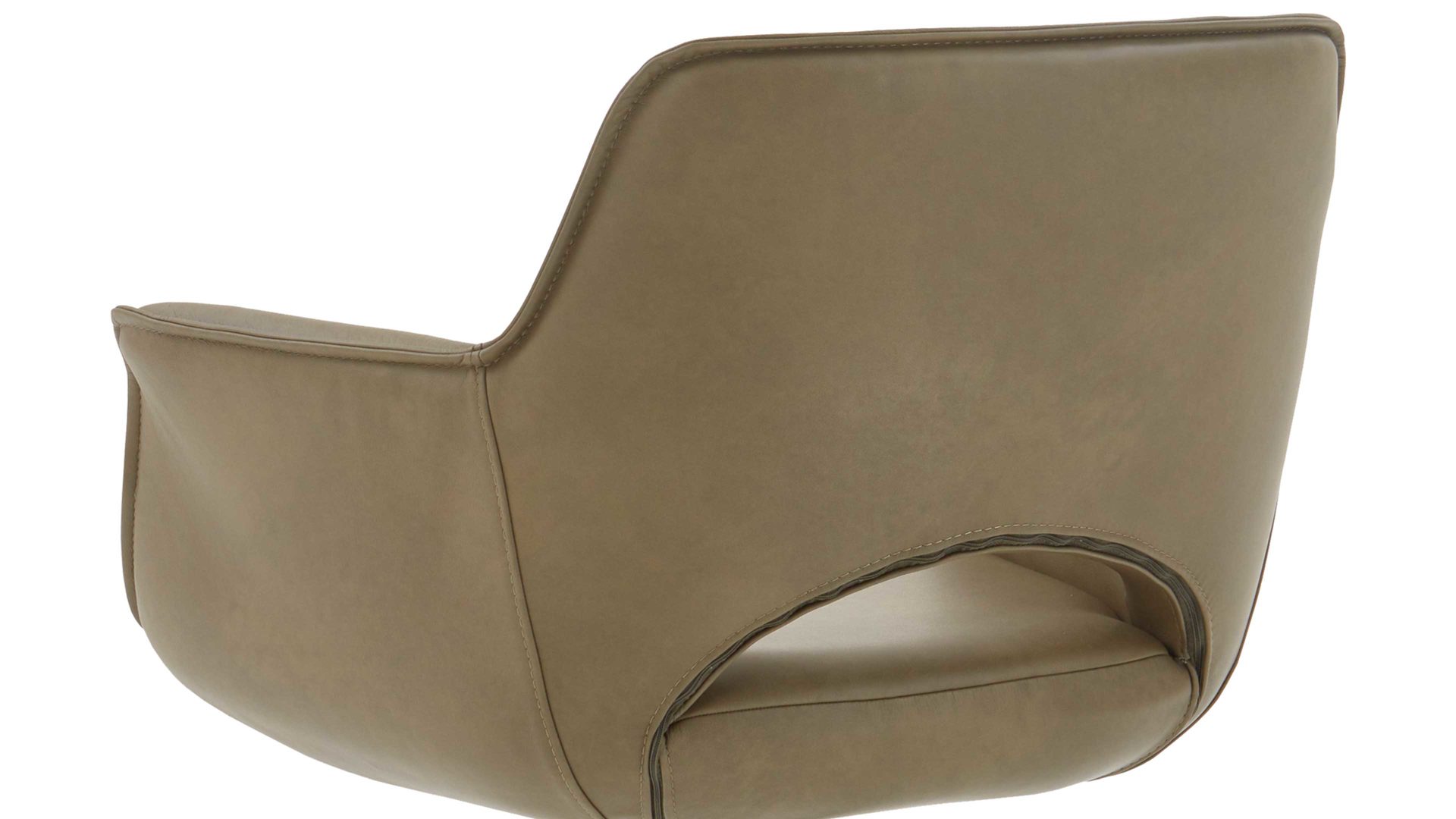 Vierfußstuhl Niehoff sitzmoebel aus Leder in Grau NIEHOFF SITZMÖBEL Armlehnstuhl Chester rauchgraues Leder Arcade Plus & schwarzes Eisen