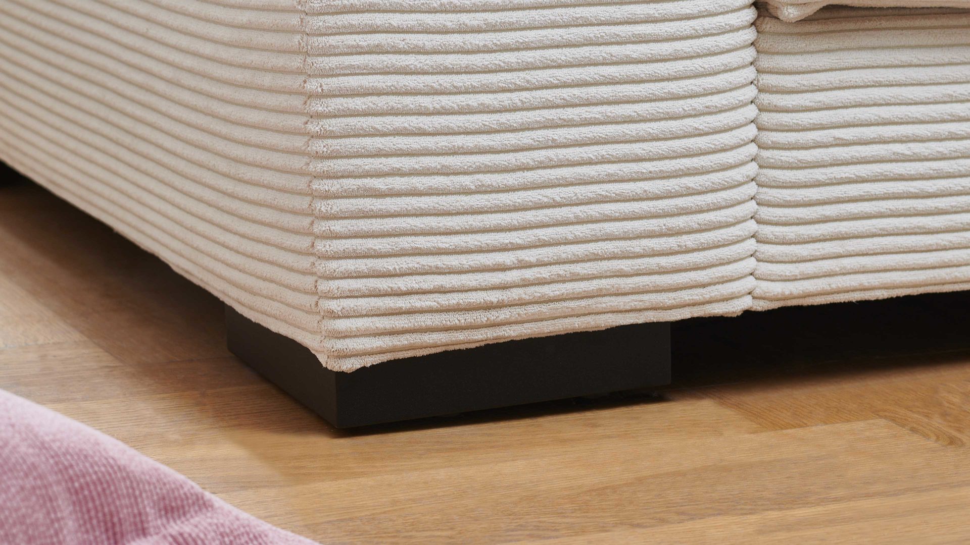 Bigsofa A. z. iwaniccy aus Stoff in Beige Polsterprogramm Spirit - Bigsofa cremefarbener Breitcord Lincoln 03 - Breite ca. 284 cm