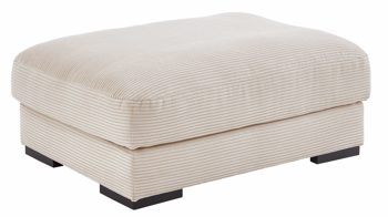 Polsterhocker A. z. iwaniccy aus Stoff in Beige Polsterprogramm Spirit - XXL-Polsterhocker cremefarbener Breitcord Lincoln 03 - Breite ca. 110 cm