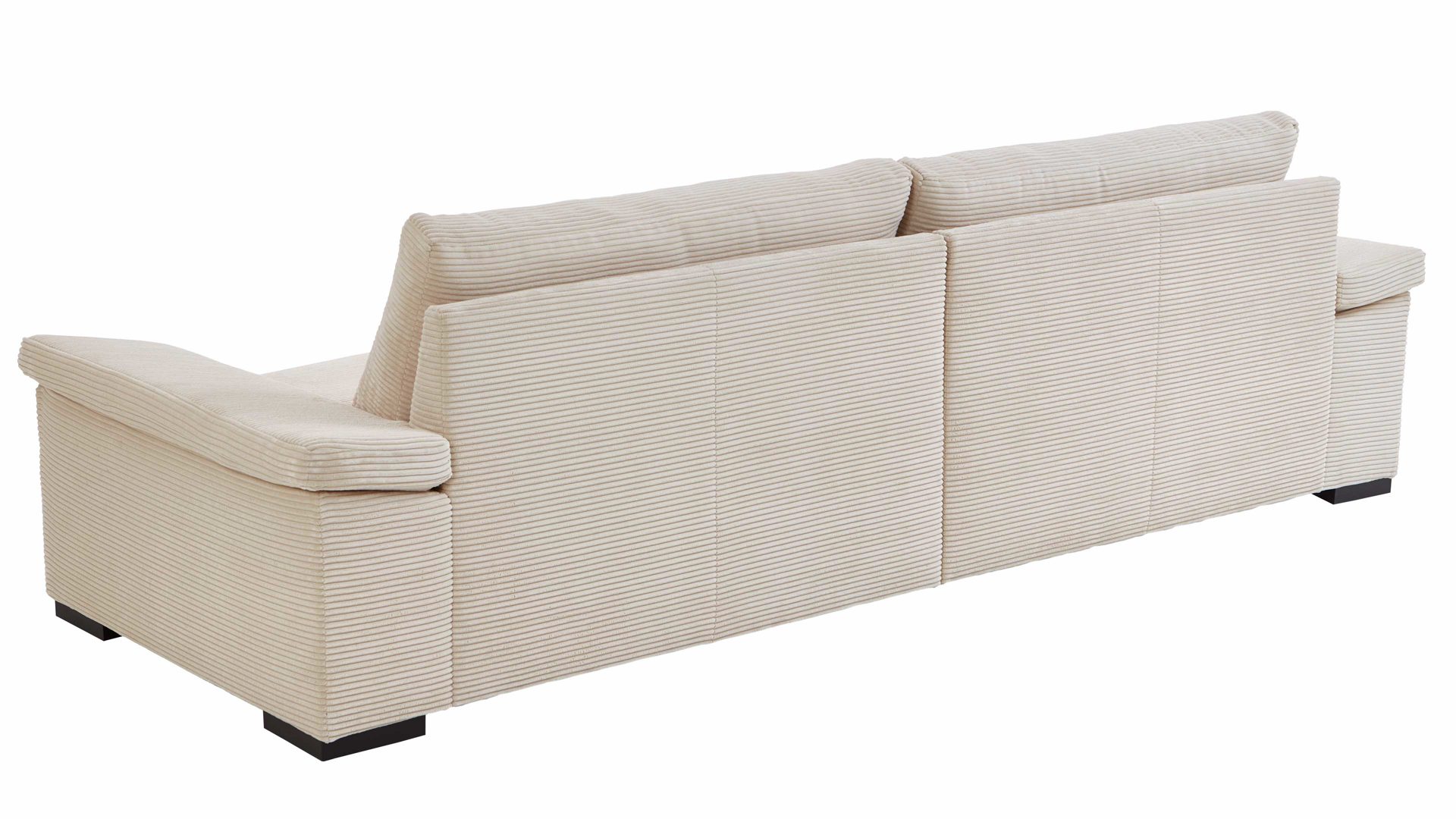 Bigsofa A. z. iwaniccy aus Stoff in Beige Polsterprogramm Spirit - Bigsofa cremefarbener Breitcord Lincoln 03 - Breite ca. 284 cm