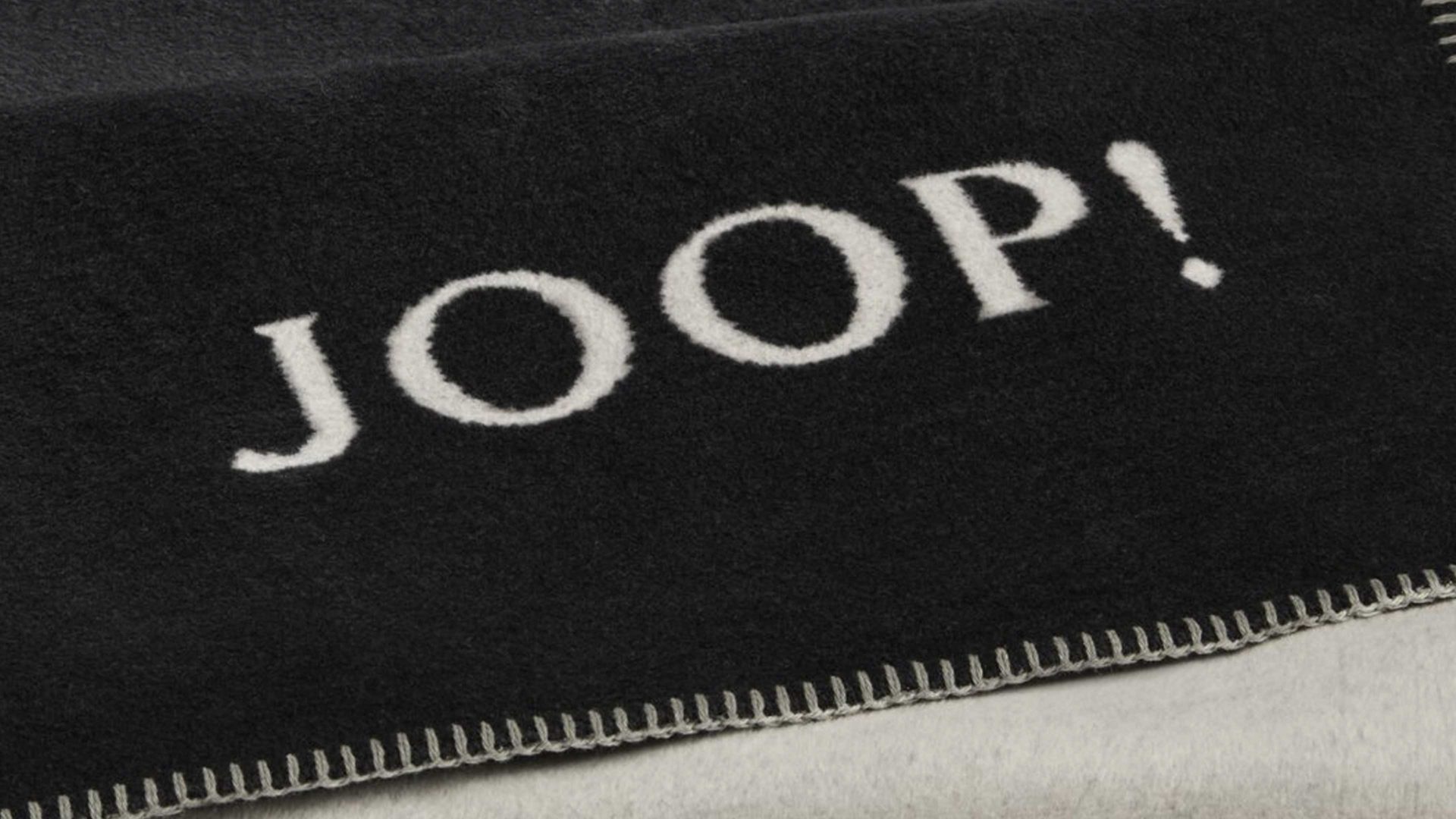 Wohndecke Biederlack® aus Stoff in Dunkelgrau JOOP! Wohndecke Uni Doubleface Anthrazit & Asche – ca. 150 x 200 cm