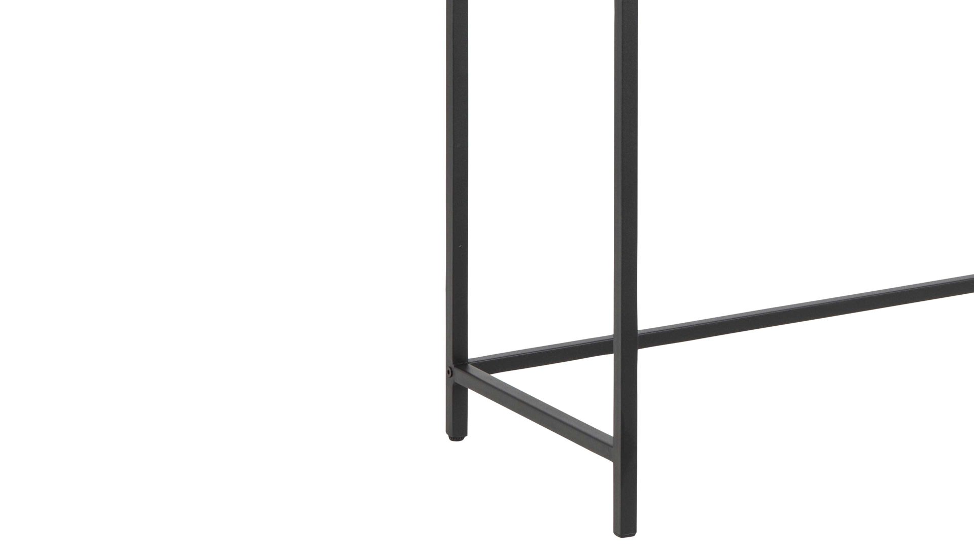 Konsole Actona group aus Holz in Holzfarben Konsoltisch Seaford im Industrielook - Beistelltisch Wildeiche & Schwarz – Länge ca. 120 cm